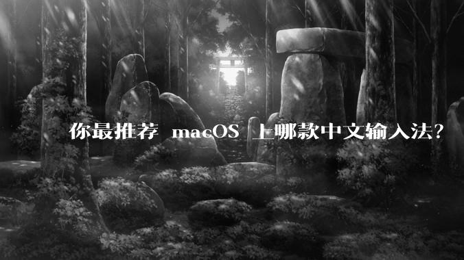 你最推荐 macOS 上哪款中文输入法？